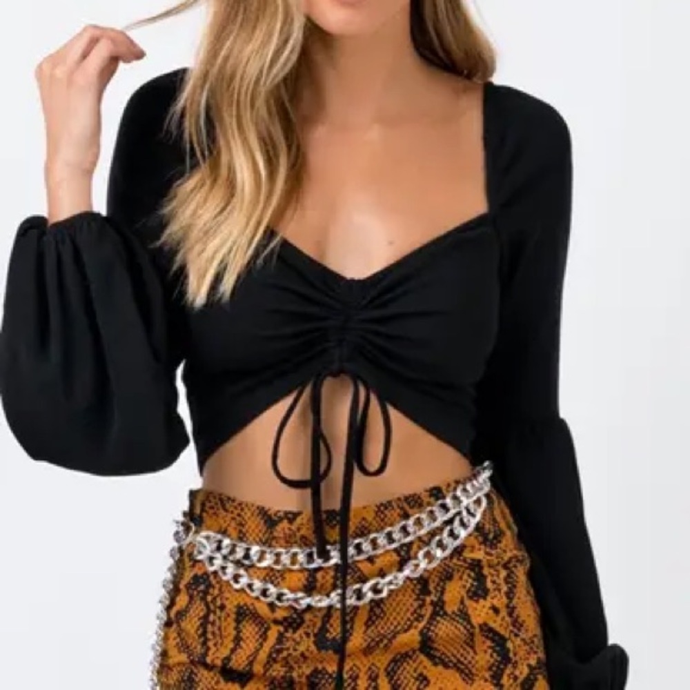 Princess Polly Jeppesen top black